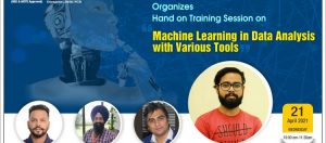 WEBINAR ON “MACHINE LEARNING IN DATA ANALYSIS WITH VARIOUS TOOLS ”