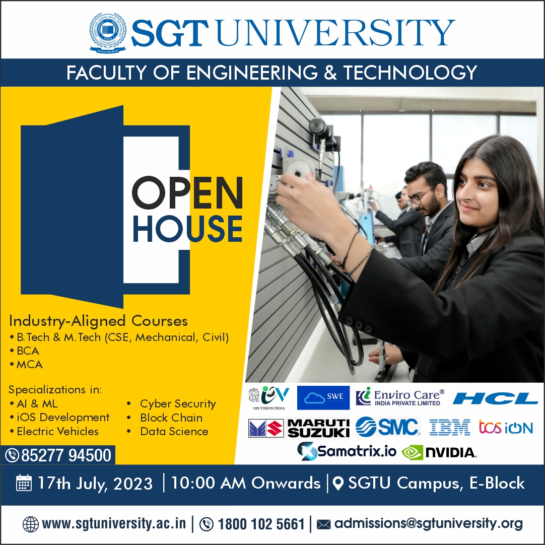 You are currently viewing Open House at the Faculty of Engineering & Technology at SGT University